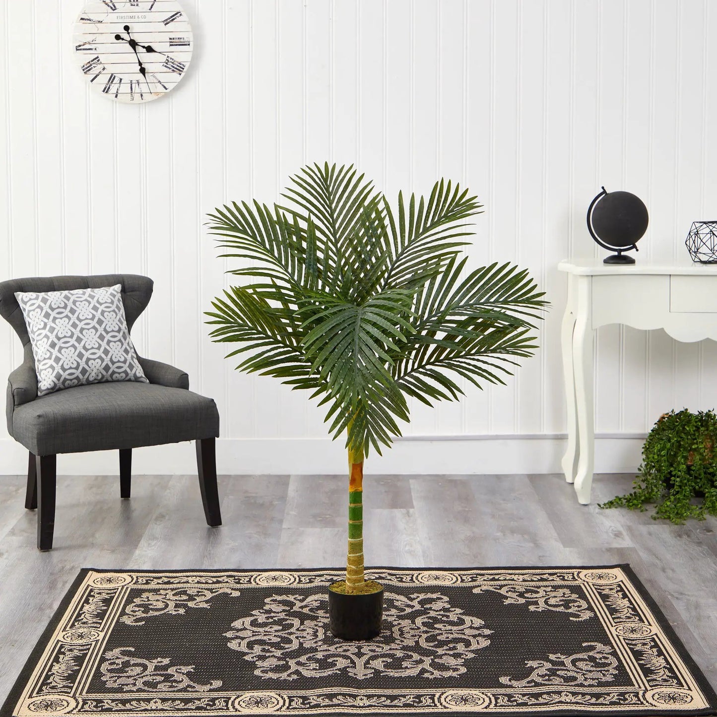 Golden Cane Artificial Palm Tree 4 ft stalk with lush green fronds Nearly Natural on Tampa Home & Garden Store