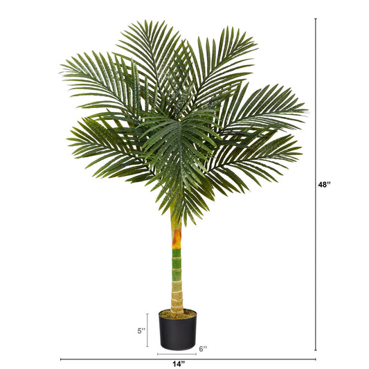 4’ Single Stalk Golden Cane Artificial Palm Tree - Tampa Home & Garden Store