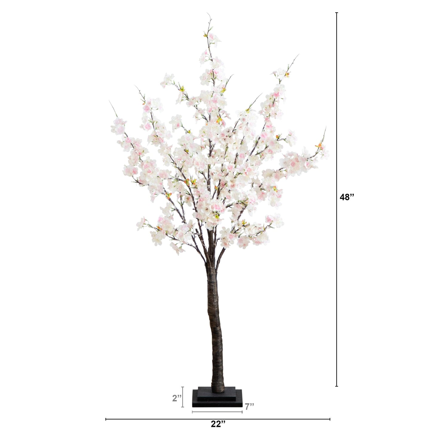 4ft lighted cherry blossom tree by Nearly Natural with 210 white LEDs and pink blossoms on Tampa Home & Garden Store