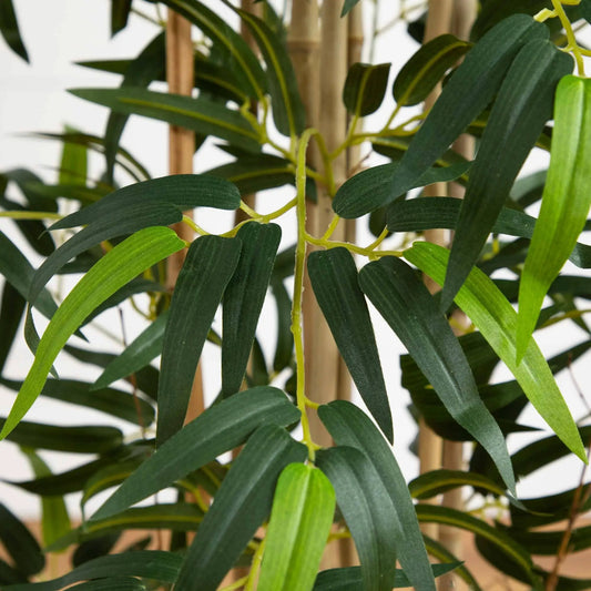 Nearly Natural 4 ft Multi Bambusa Bamboo Silk Tree with dark green slender leaves on Tampa Home & Garden Store