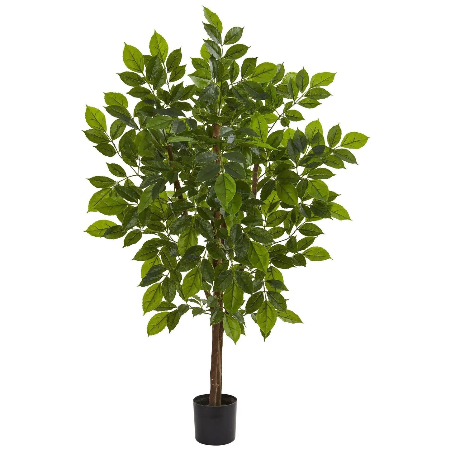 4 Foot River Birch Artificial Tree Decor Nearly Natural with dark brown trunk in black pot on Tampa Home & Garden Store