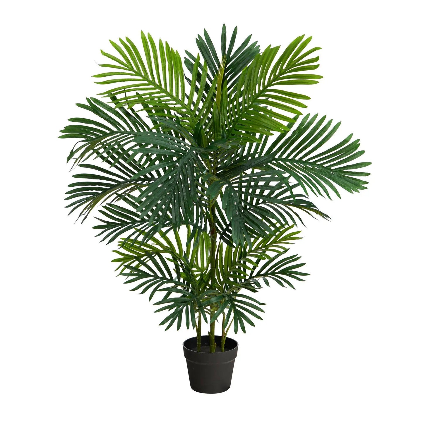 Areca Palm Tree 40-inch artificial UV resistant with green fronds in pot Nearly Natural on Tampa Home & Garden Store