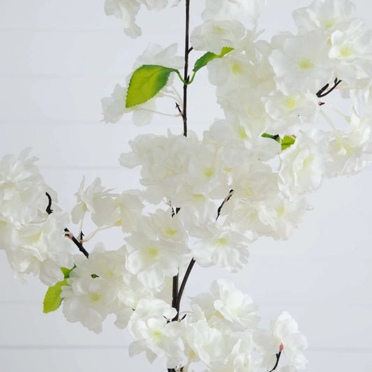 40-inch artificial cherry blossom stems set of 3 with white blooms Nearly Natural on Tampa Home & Garden Store