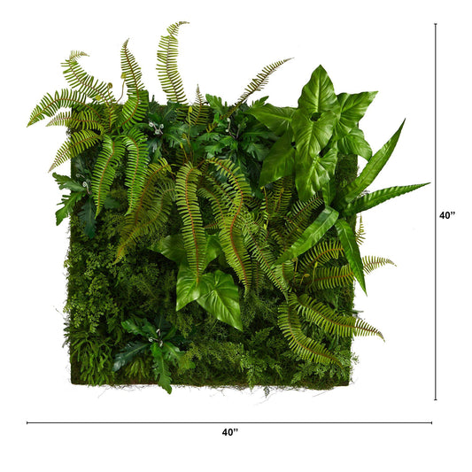 40” x 40” Forest Artificial Living Wall - Tampa Home & Garden Store