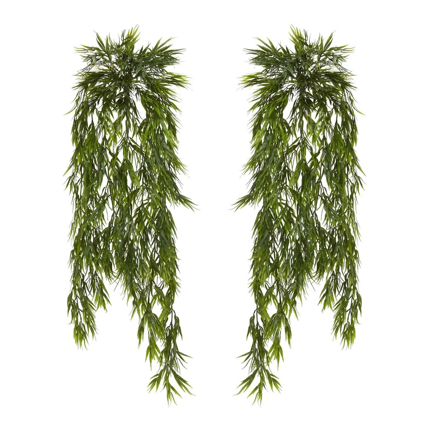 43 Inch Mini Bamboo Hanging Bushes, set of 2, Nearly Natural artificial bamboo hanging shrubs on Tampa Home & Garden Store