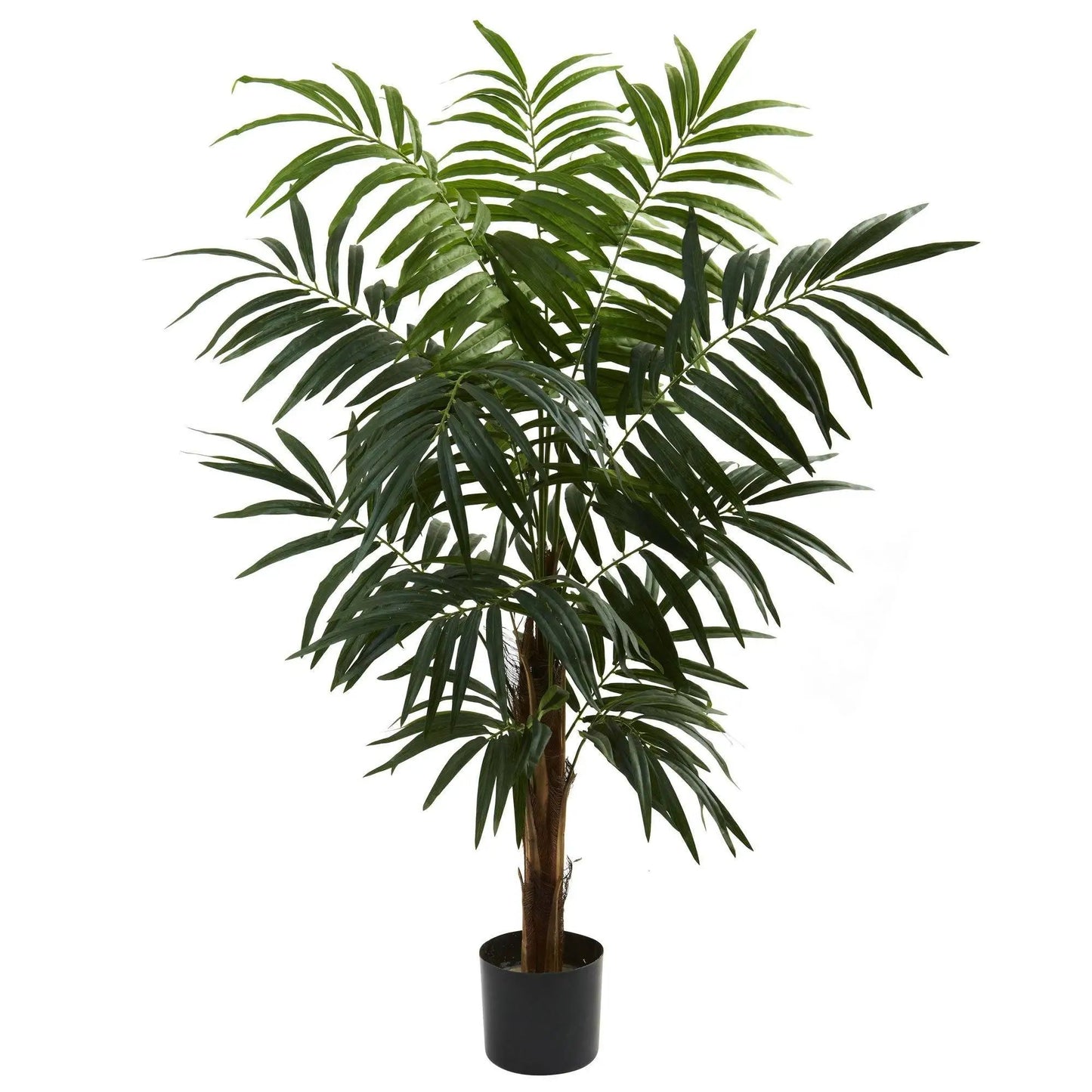 4.5 ft Areca palm tree artificial plant with slender green fronds in a black pot on Tampa Home & Garden Store