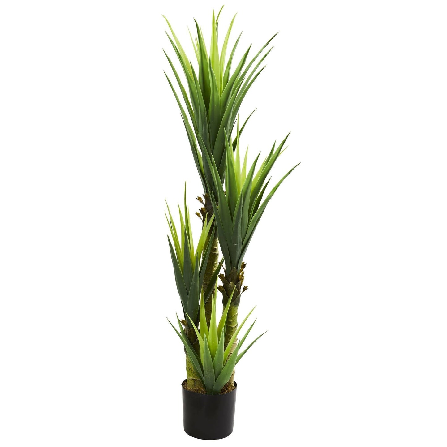 Artificial Dracaena Plant in Pot, 4.5 ft with green leaves, Nearly Natural on Tampa Home & Garden Store