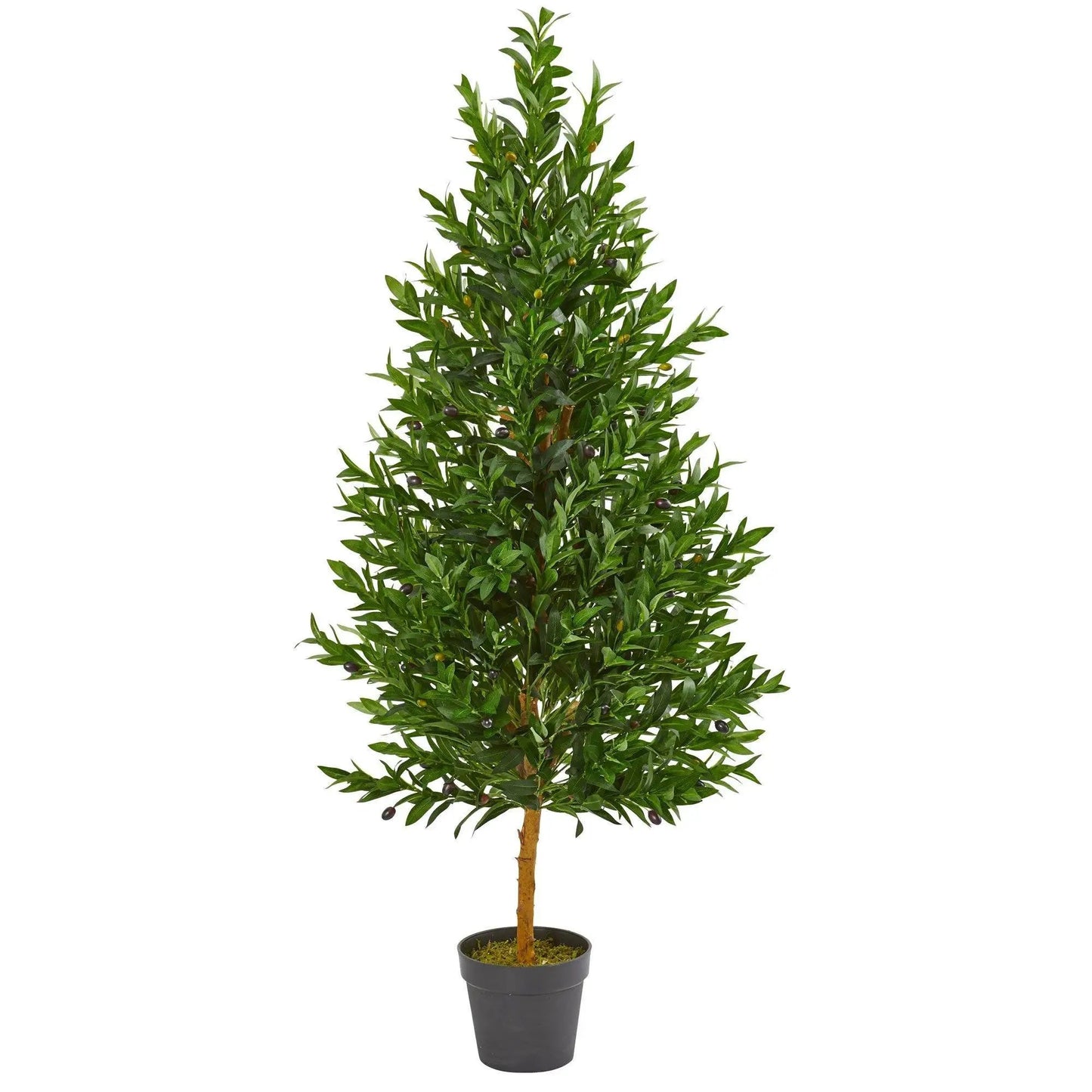 Nearly Natural Olive Cone Topiary artificial tree UV resistant, 4.5 ft in pot indoor/outdoor on Tampa Home & Garden Store