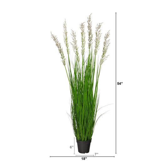 Plum Grass Artificial Plant with Warm Plumes by Nearly Natural in green stems on Tampa Home & Garden Store
