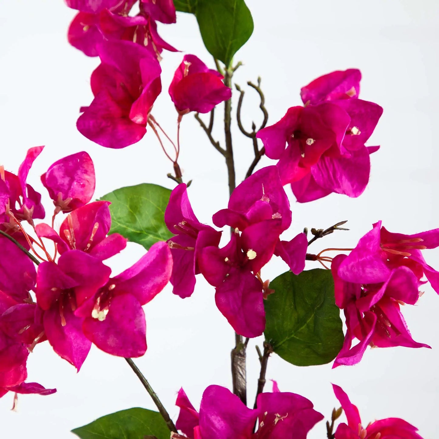 47in Bougainvillea stems set of 3 magenta artificial blooms with green leaves Nearly Natural on Tampa Home & Garden Store