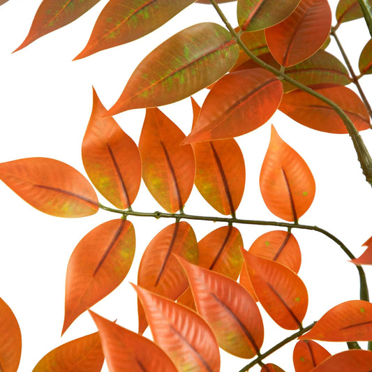 4 ft Autumn Sumac artificial tree orange-red leaves on slender branches on Tampa Home & Garden Store