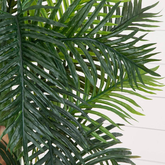 Areca Palm artificial tree fronds in dark green close-up on Tampa Home & Garden Store