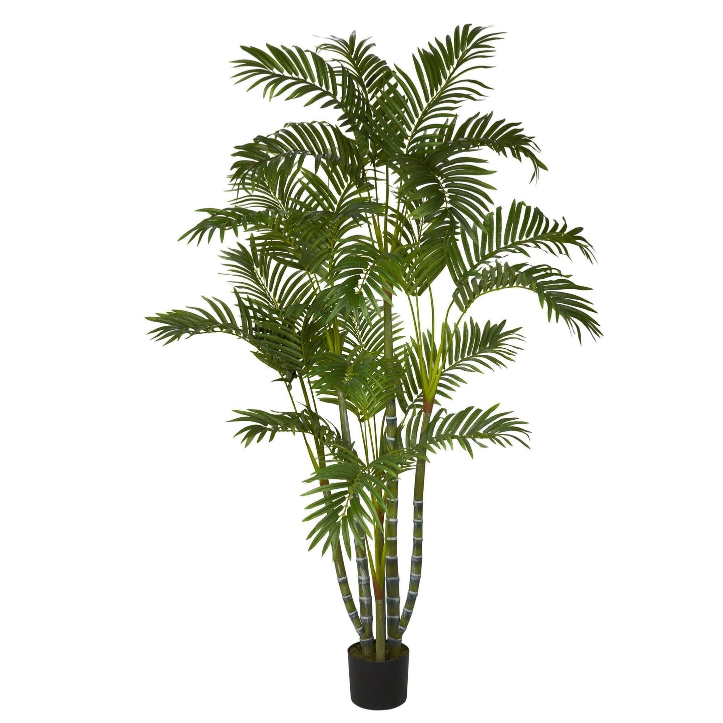 5' Areca Silk Tree, artificial palm by Nearly Natural in a black pot on Tampa Home & Garden Store