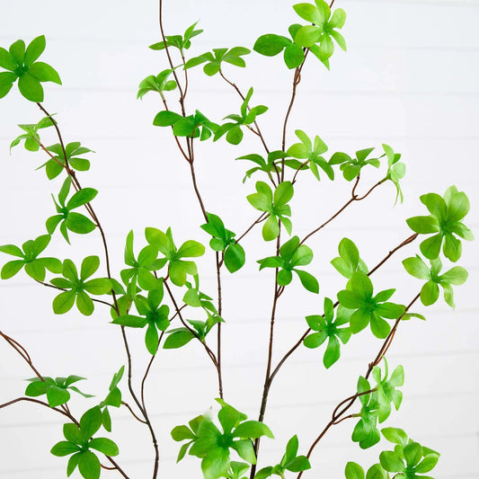 Artificial Enkianthus Tree by Nearly Natural with bright green leaves on slender brown stems on Tampa Home & Garden Store