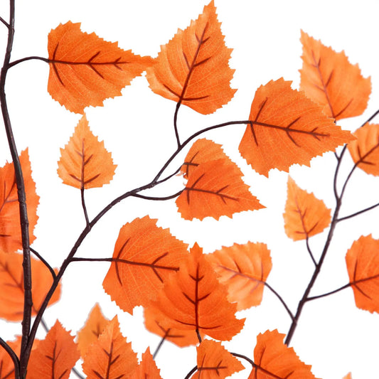 Autumn Paper Birch Artificial Tree with orange leaves by Nearly Natural on Tampa Home & Garden Store