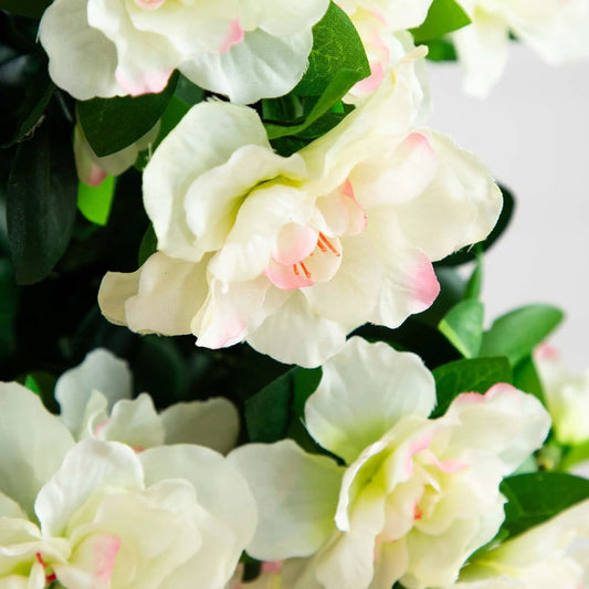 5-ft Azalea Artificial Tree in White Planter by Nearly Natural with blossoms and leaves on Tampa Home & Garden Store