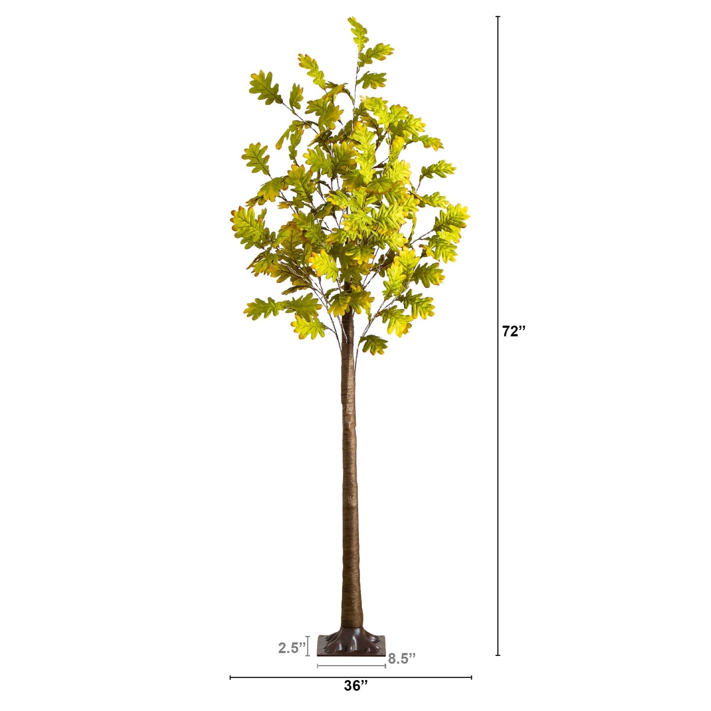 5' Nearly Natural pre-lit green autumn oak artificial tree with 200 warm white LED lights on Tampa Home & Garden Store
