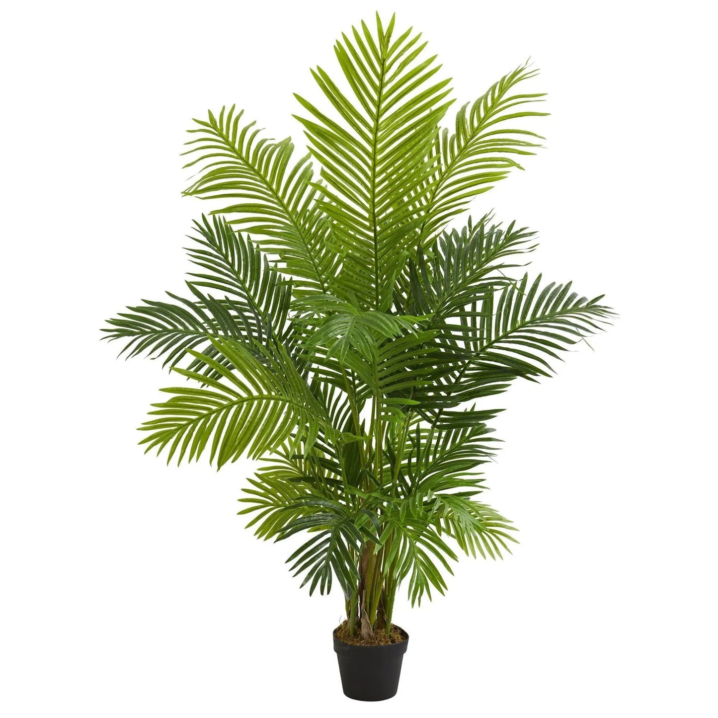Nearly Natural 5 ft Hawaii palm artificial tree with black pot for porch on Tampa Home & Garden Store