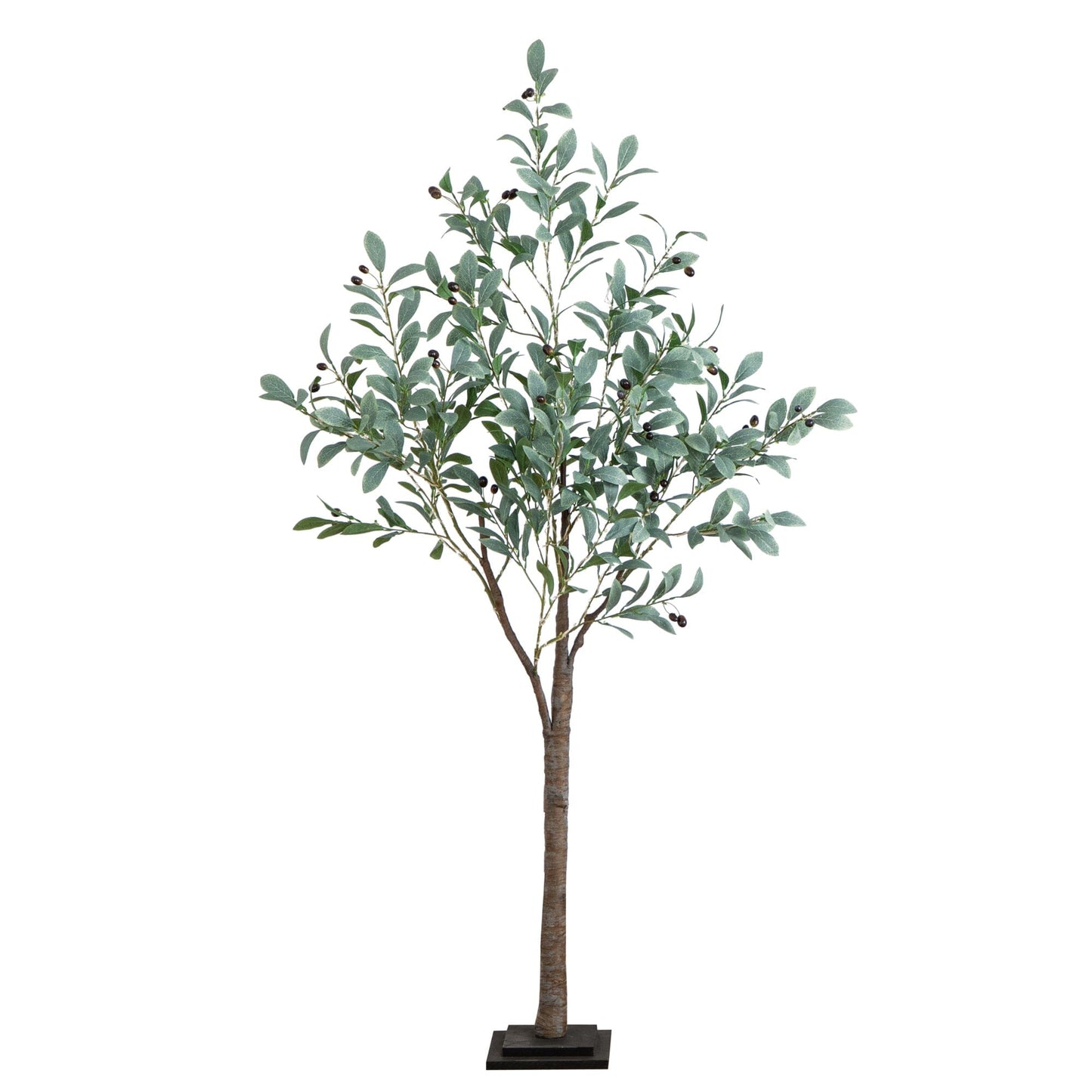 Artificial Fruiting Olive Tree with Warm Lights