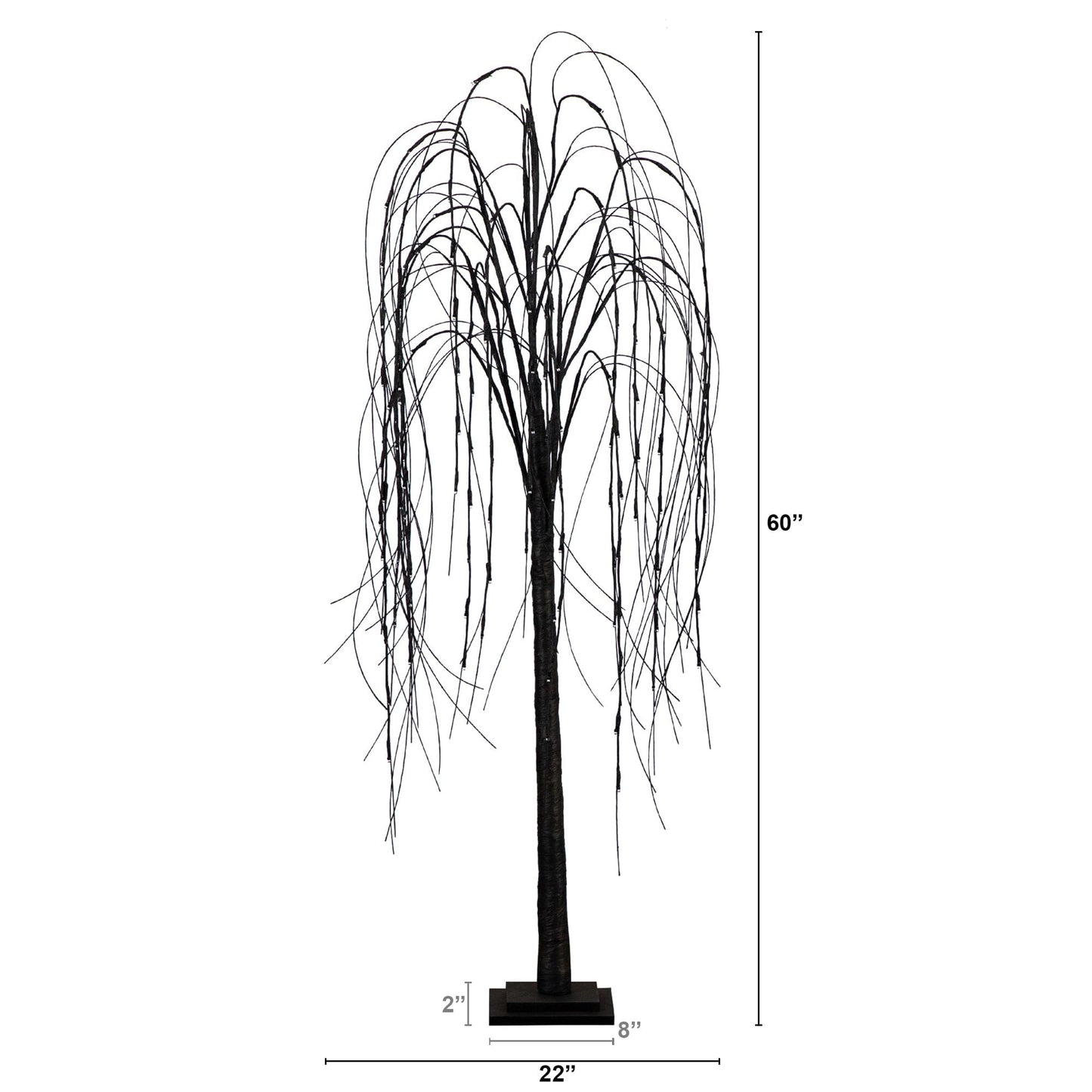 5 ft Nearly Natural pre-lit Halloween black willow tree with 144 orange & purple LED lights on Tampa Home & Garden Store