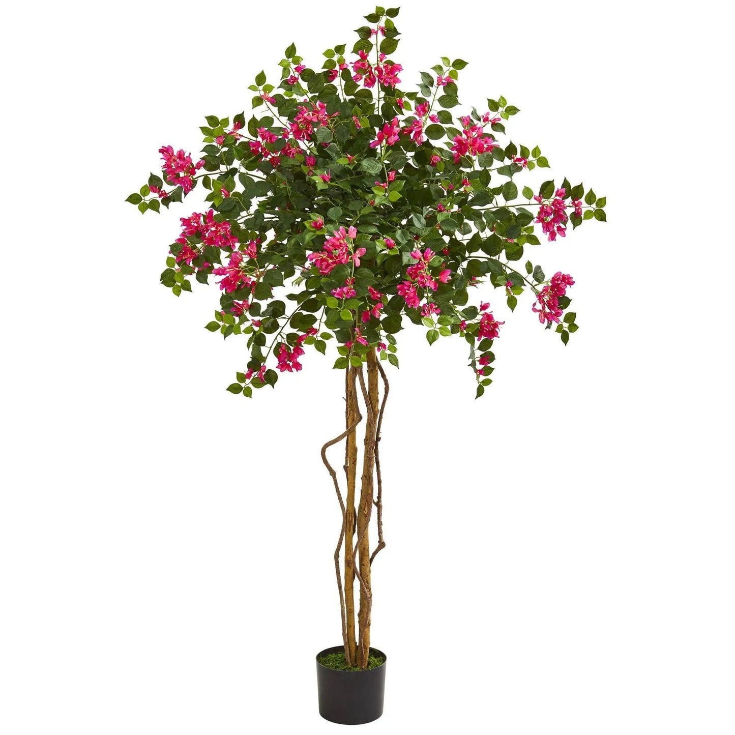 Bougainvillea Tree 5 ft artificial pink blooms, three trunks, Nearly Natural on Tampa Home & Garden Store
