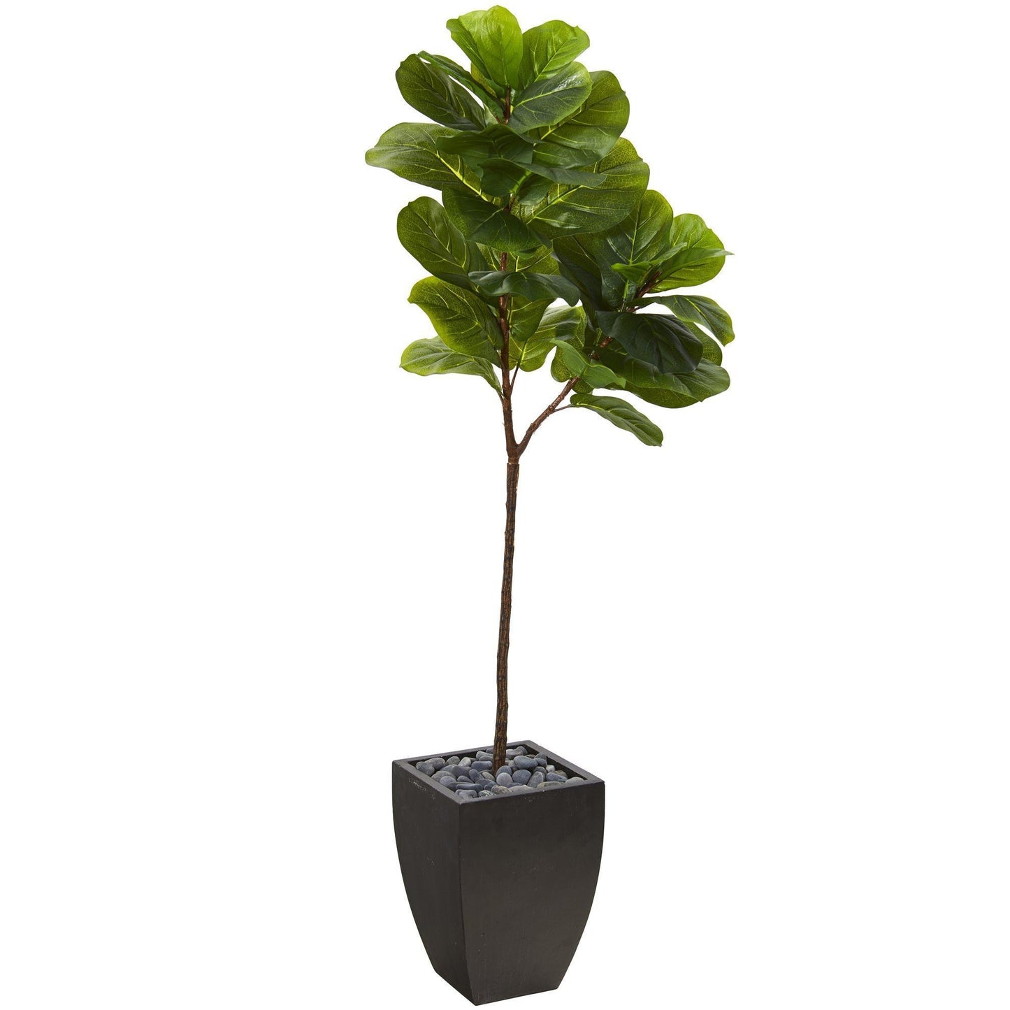 Ficus Lyrata Artificial de 1.67m en Maceta Negra (Tacto Real)