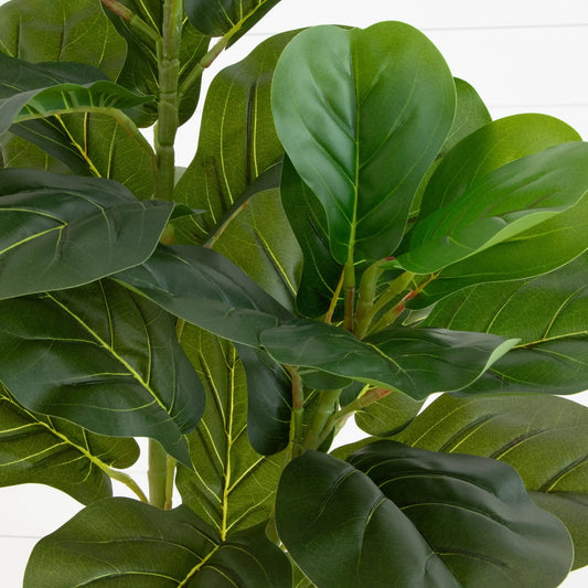 Nearly Natural Fiddle Leaf Fig Artificial Tree 5.5 ft with glossy green leaves on Tampa Home & Garden Store