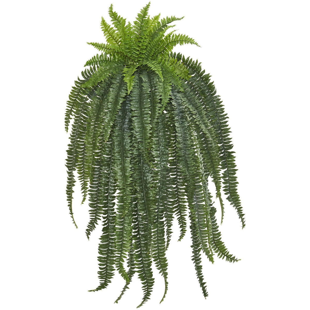 60 inch Boston Fern artificial hanging plant with lush green fronds by Nearly Natural on Tampa Home & Garden Store
