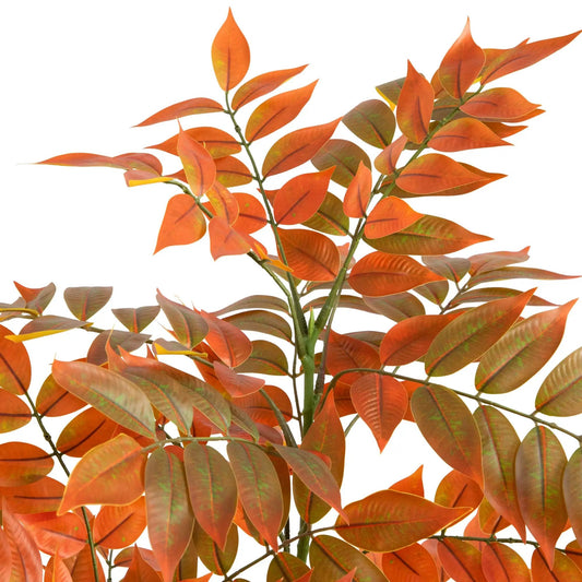 Nearly Natural 5-Foot Autumn Sumac artificial tree with orange-red fall foliage on Tampa Home & Garden Store