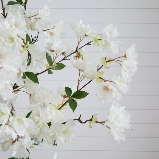 6’ Artificial Cherry Blossom Tree with White Decorative Planter - Tampa Home & Garden Store