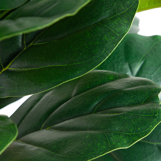 6’ Artificial Fiddle Leaf Tree in Decorative White Planter - Tampa Home & Garden Store