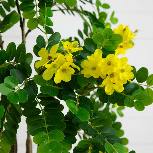 6 ft artificial citrus tree with real-touch leaves and yellow blooms Nearly Natural on Tampa Home & Garden Store
