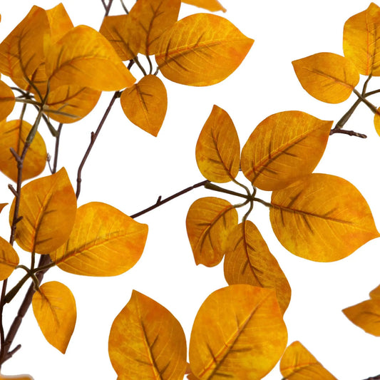 Autumn Oyama Magnolia artificial tree 6 ft with golden leaves on branches by Nearly Natural on Tampa Home & Garden Store