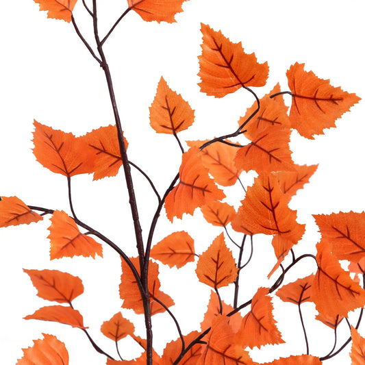 Autumn Paper Birch Artificial Fall Tree with orange leaves on dark branches on Tampa Home & Garden Store