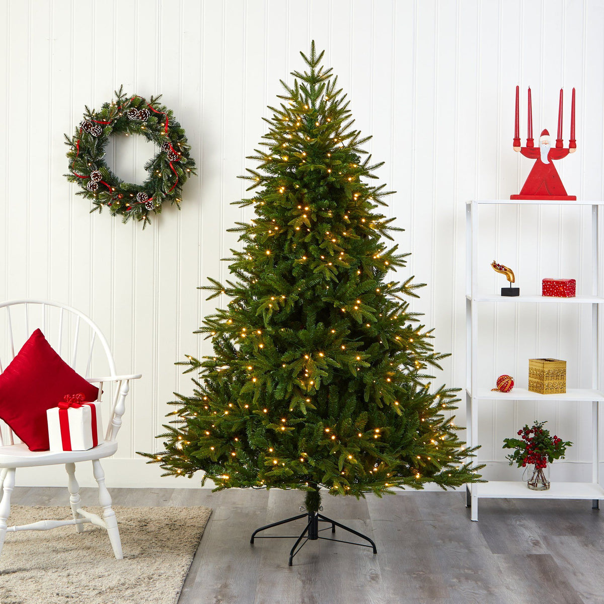 Nearly Natural 6-ft Colorado Mountain Fir artificial Christmas tree with 350 clear LEDs on Tampa Home & Garden Store