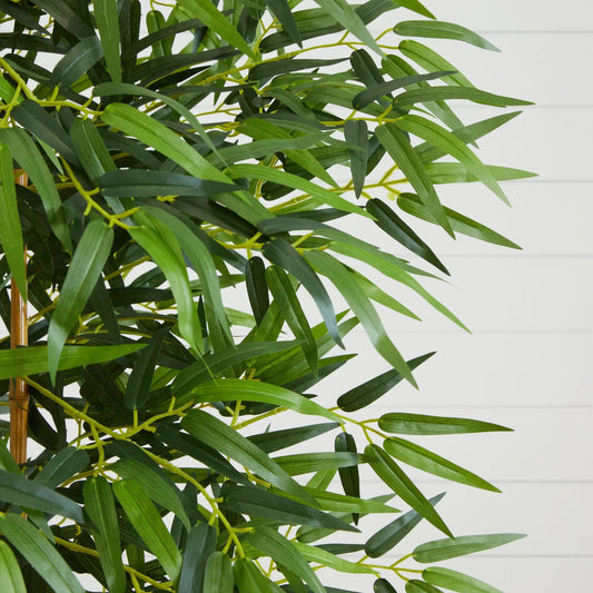 6ft bamboo silk artificial tree with slender green leaves on Tampa Home & Garden Store