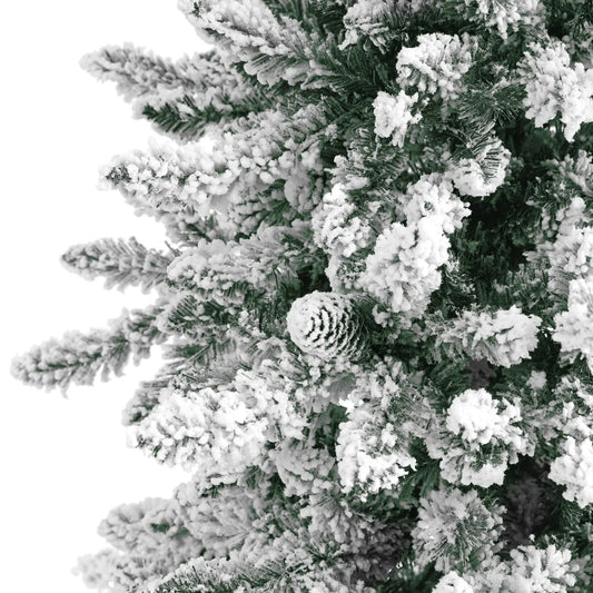 6 ft flocked Livingston Fir Christmas Tree with snow-dusted branches Nearly Natural on Tampa Home & Garden Store
