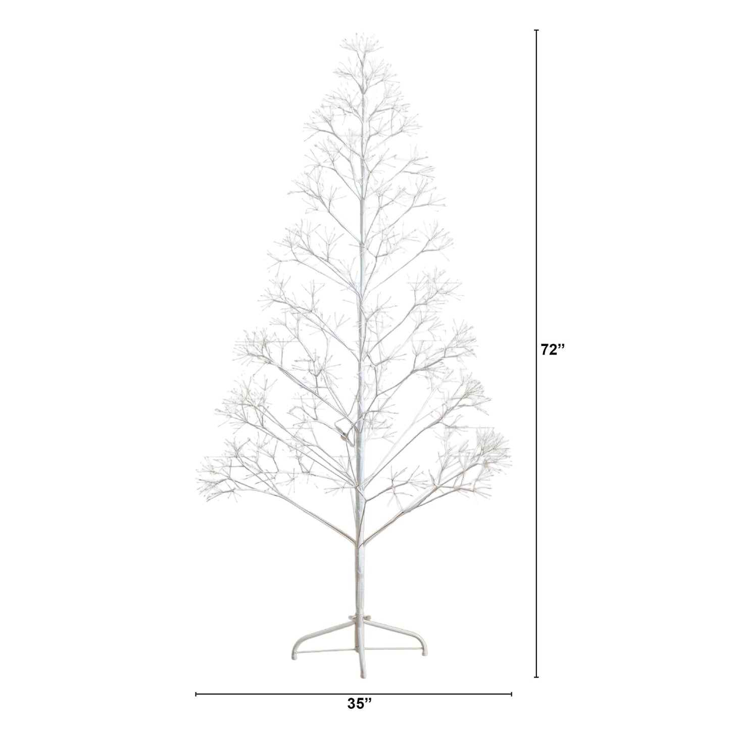 6 ft Nearly Natural pre-lit white starburst artificial tree with 1680 warm LEDs on stand on Tampa Home & Garden Store