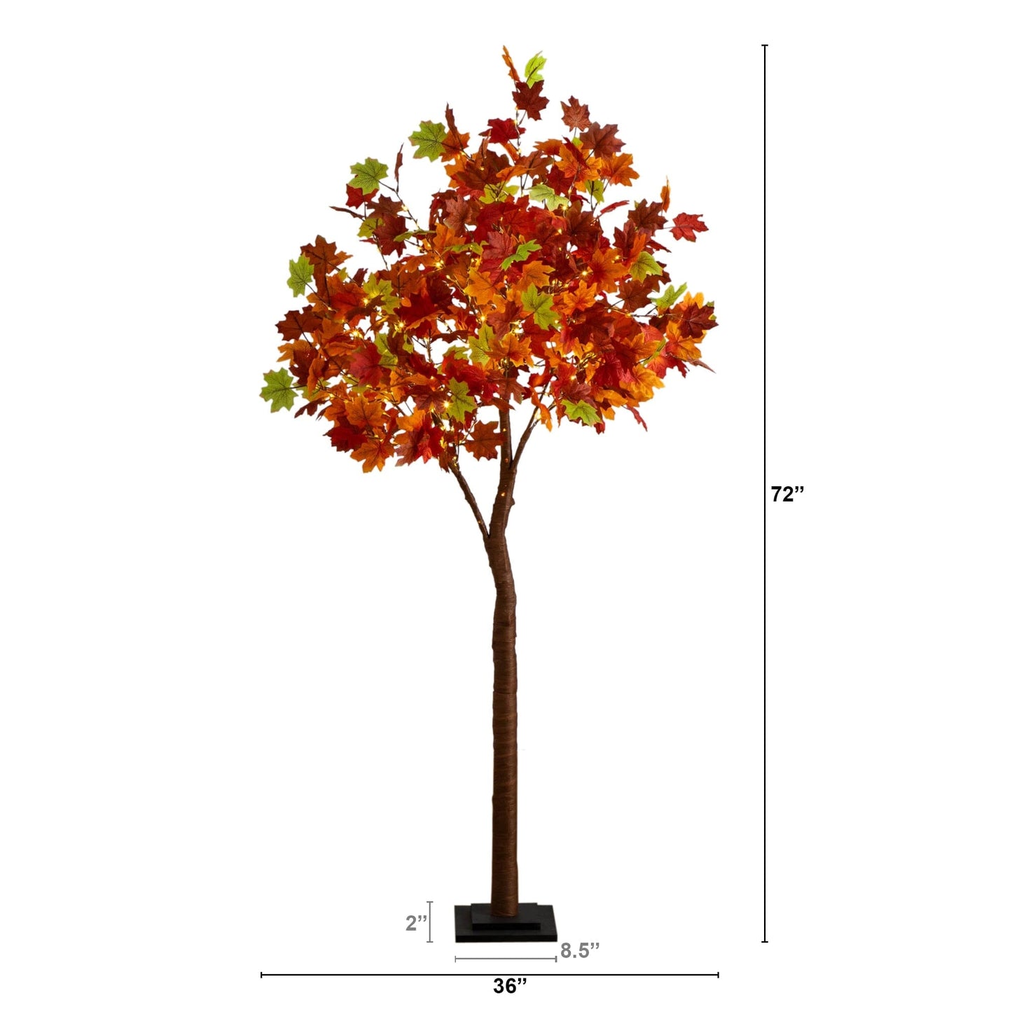 Tree Nearly Natural 6' pre-lit autumn maple tree with 360 warm white LEDs on Tampa Home & Garden Store