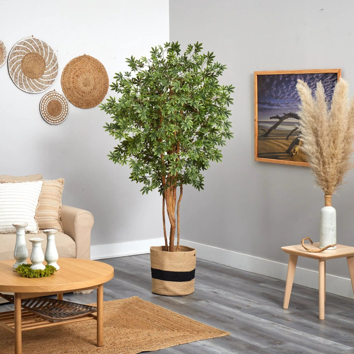Nearly Natural Japanese Maple artificial tree in cotton planter, 6 ft tall with foliage on Tampa Home & Garden Store