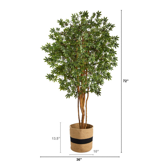 6’ Japanese Maple Artificial Tree in Handmade Natural Cotton Planter - Tampa Home & Garden Store