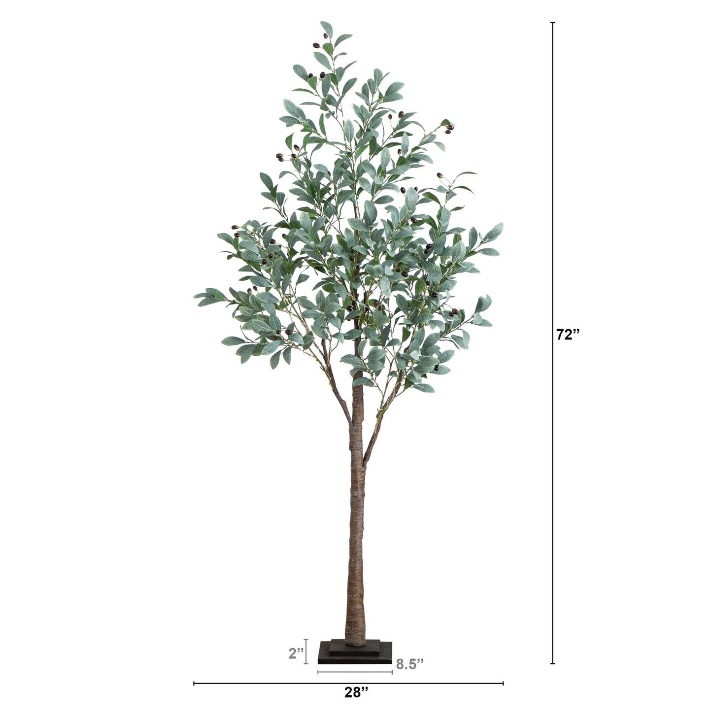 Artificial Fruiting Olive Tree and Warm Lights