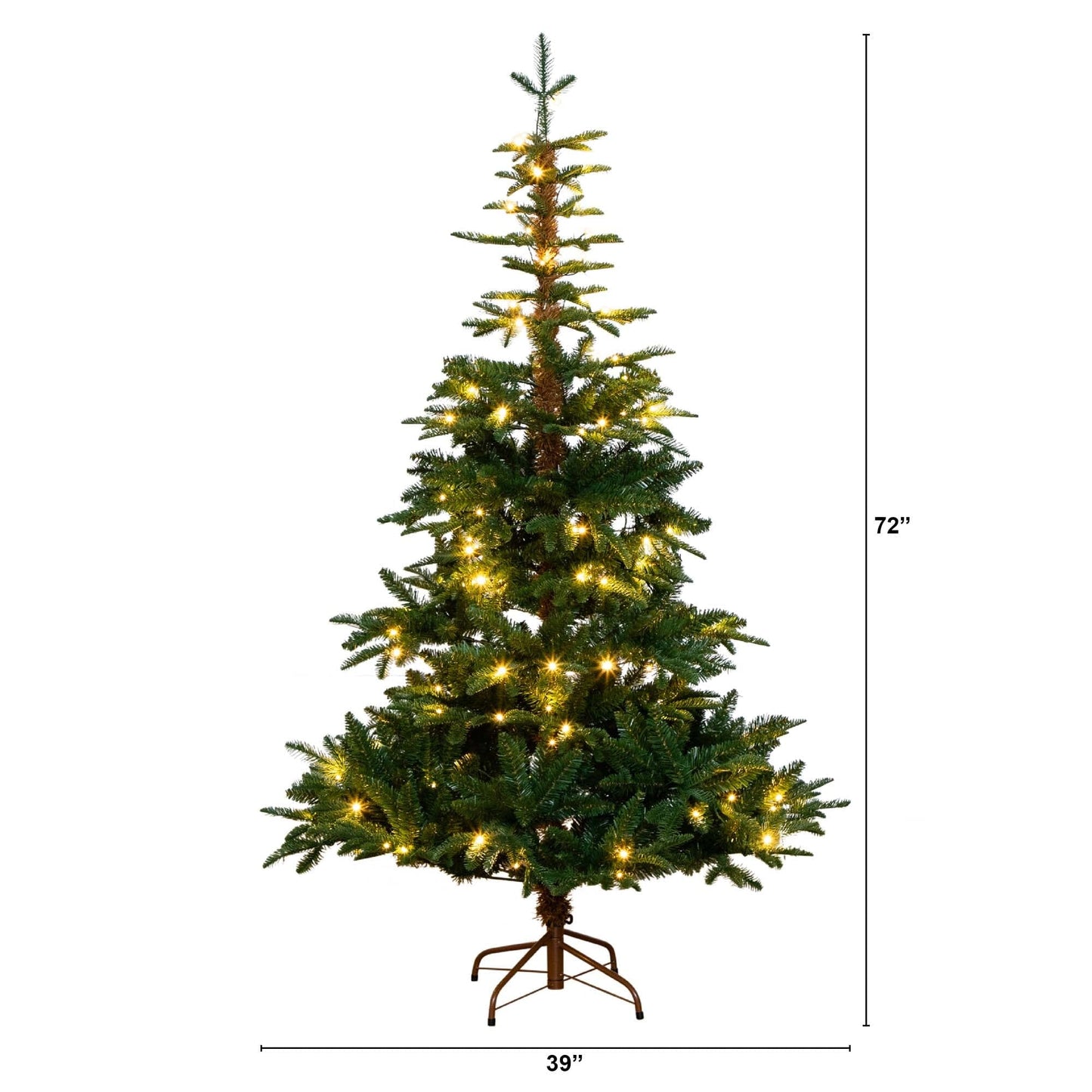 Six Foot Mixed Fir Tree with Warm White Lights