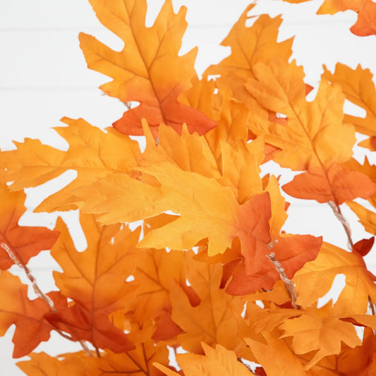 6 ft pre-lit autumn maple tree with 300 LED lights and orange foliage on Tampa Home & Garden Store