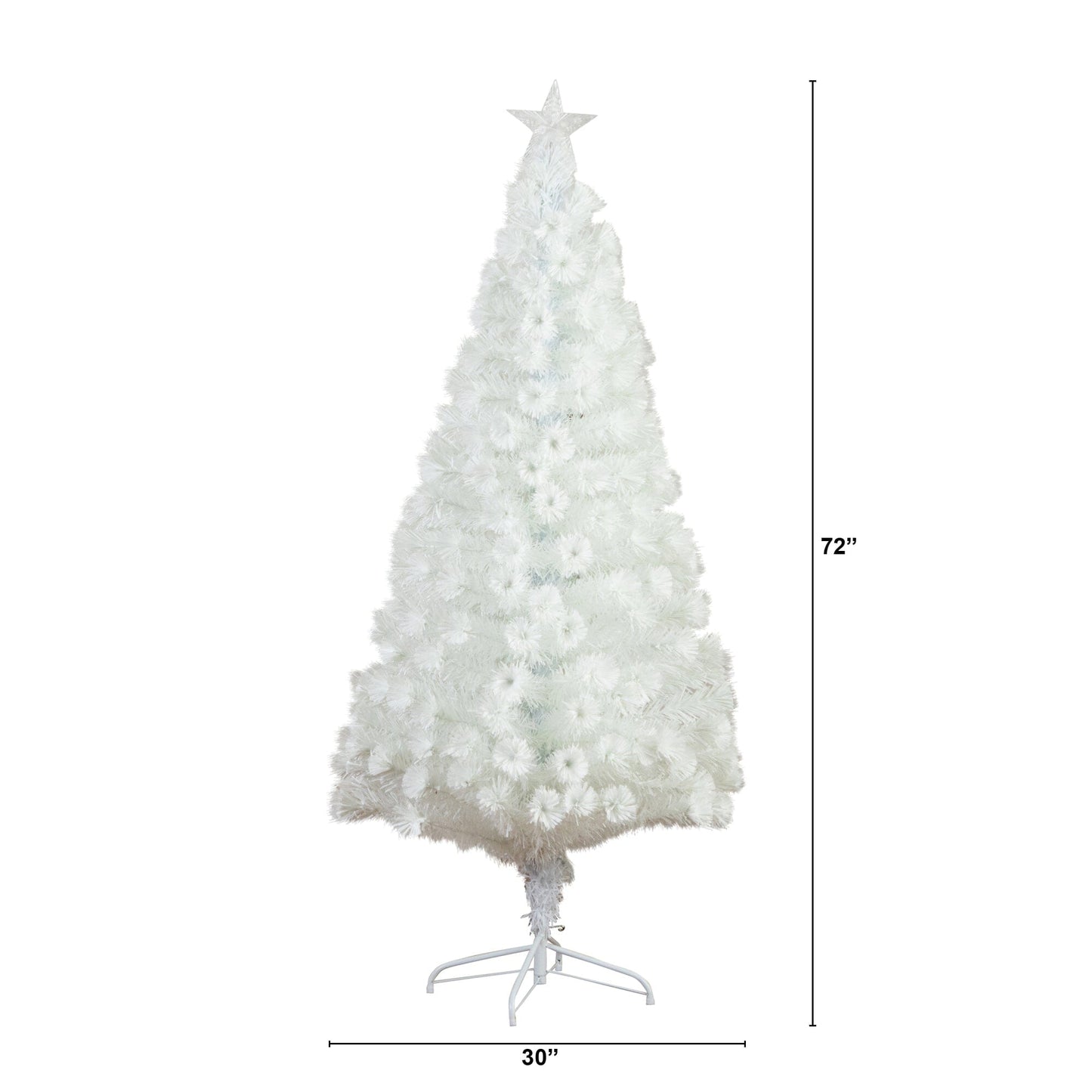 White Artificial Christmas Tree with Star Topper