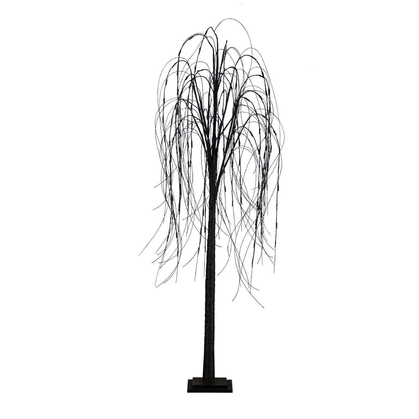 6ft Black Willow Halloween Tree with 160 LED Lights by Nearly Natural on Tampa Home & Garden Store