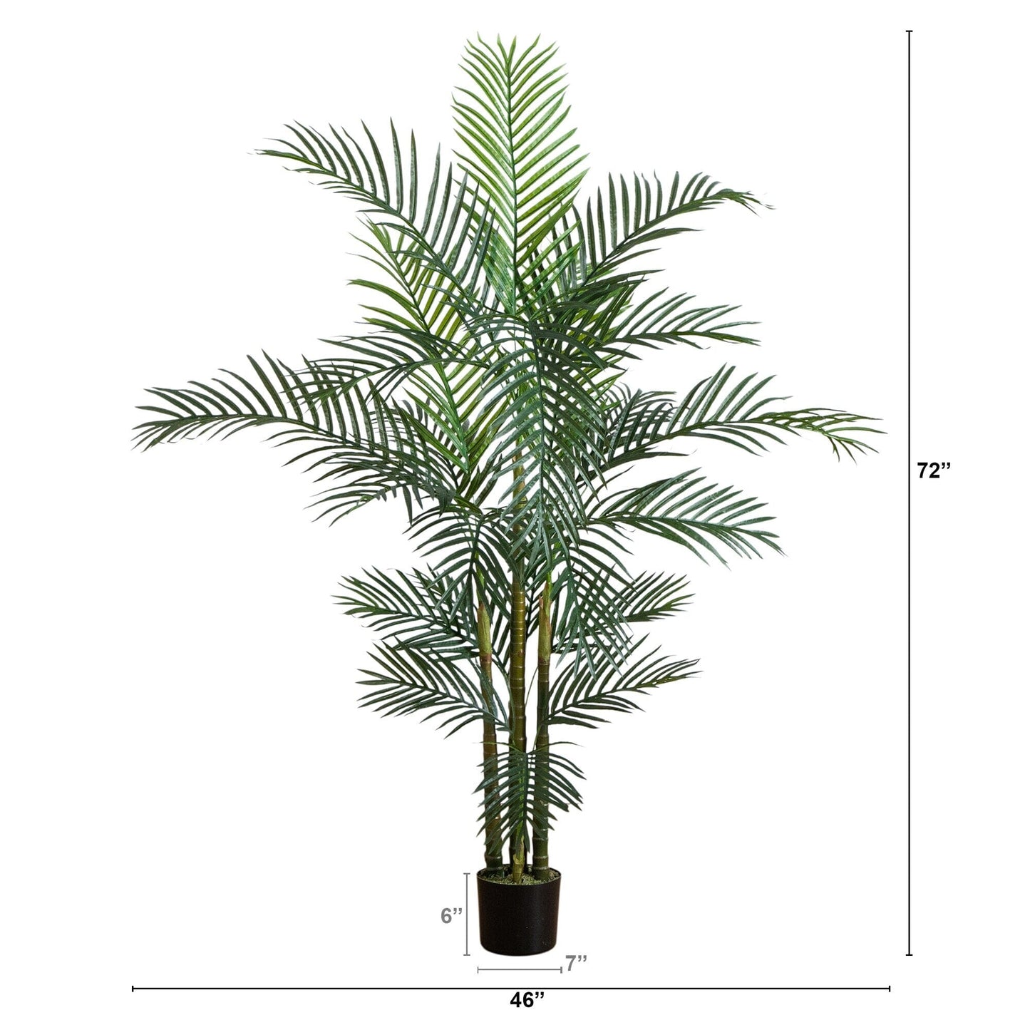 6 Foot UV Resistant Artificial Areca Palm Tree