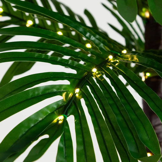 UV Resistant Lighted Palm Tree with 206 LEDs features green fronds and warm white lights on Tampa Home & Garden Store