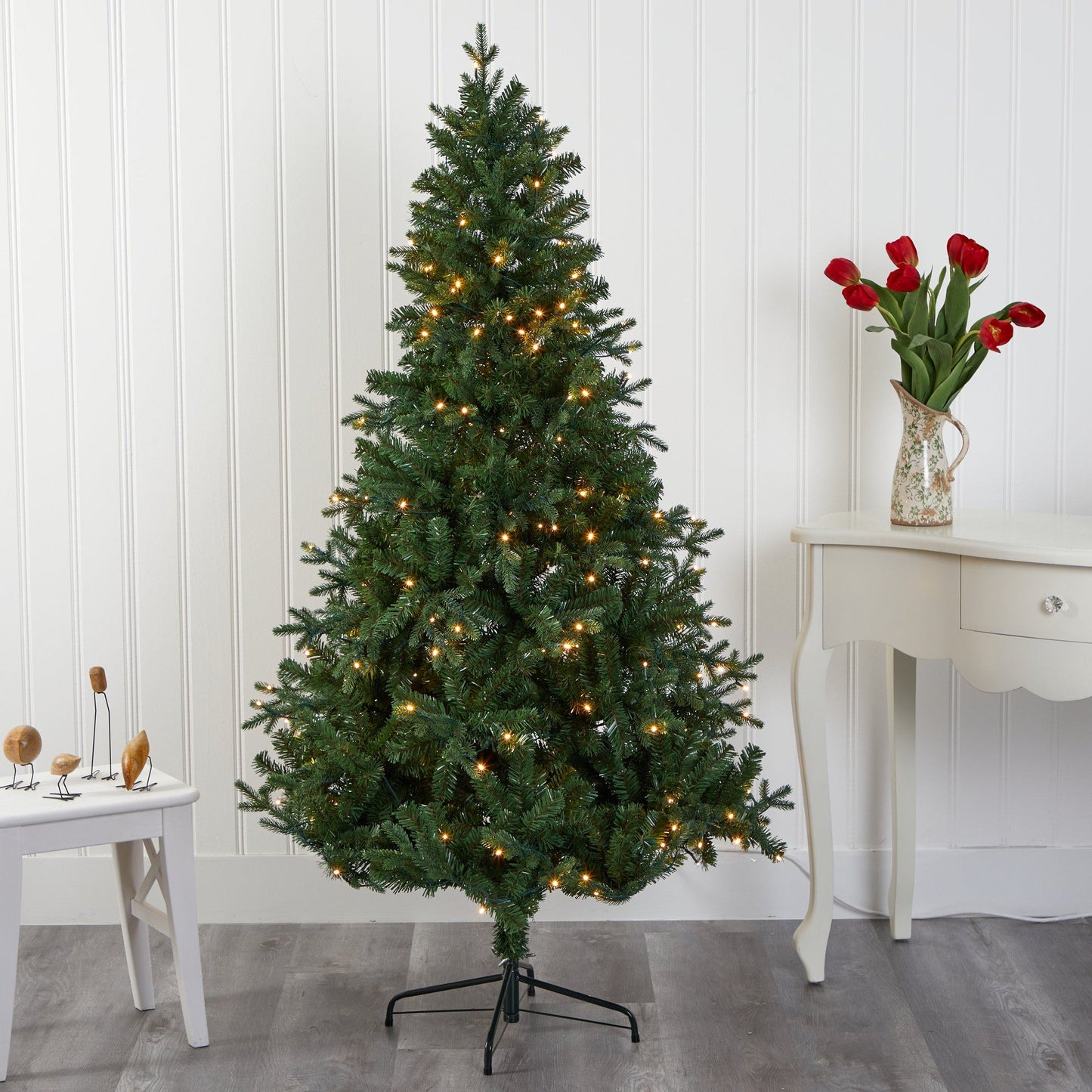 Nearly Natural 6' Vermont Fir artificial Christmas tree with 250 clear LED lights on Tampa Home & Garden Store