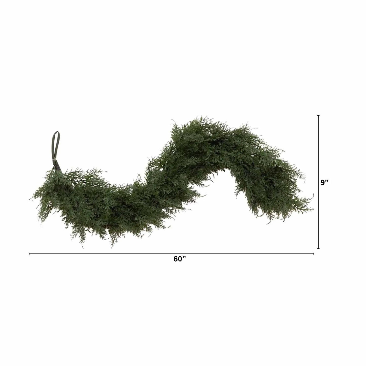60-inch artificial cedar garland for home decor, lush green foliage Nearly Natural on Tampa Home & Garden Store